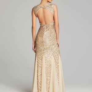 AIDAN MATTOX 054457170 BEADED SLEAVELESS GOWN